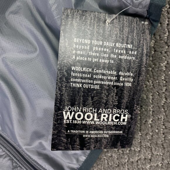 NWT Woolrich Pack It Vest Windbreaker Packable Men's Large Gray Hiking running - Picture 8 of 13